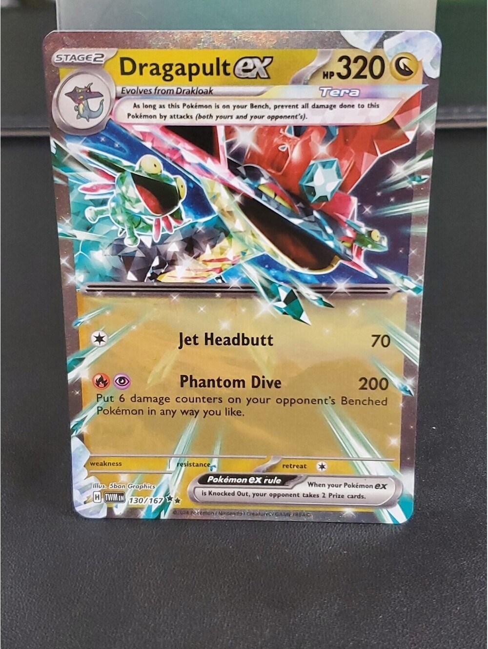 Pokemon 2024 Dragapult ex 130/167 Twilight Masquerade TWM EN Card EXCELLENT